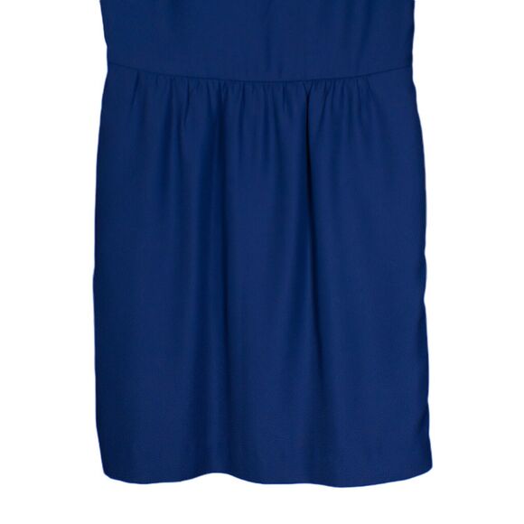 J. Crew Women's Dress Blue Sleeveless Lined Sheath Fit Flare Mini Party Size 2 - Picture 6 of 8
